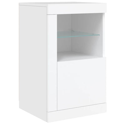 Senkki LED-valoilla valkoinen 123x37x67 cm