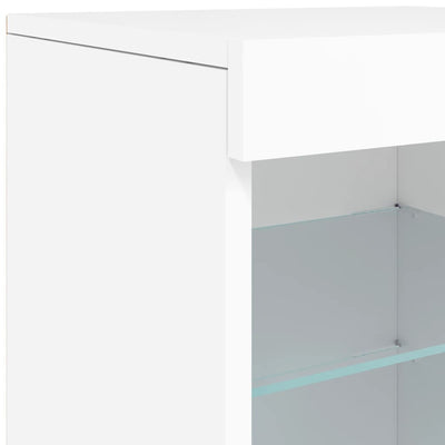 Senkki LED-valoilla valkoinen 123x37x67 cm