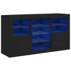 Senkki LED-valoilla musta 123x37x67 cm