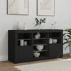 Senkki LED-valoilla musta 123x37x67 cm
