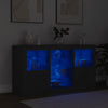 Senkki LED-valoilla musta 123x37x67 cm