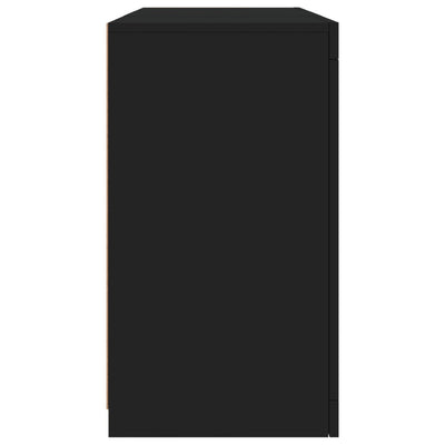 Senkki LED-valoilla musta 123x37x67 cm