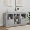 Senkki LED-valoilla betoninharmaa 123x37x67 cm