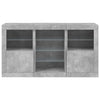 Senkki LED-valoilla betoninharmaa 123x37x67 cm