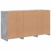 Senkki LED-valoilla betoninharmaa 123x37x67 cm