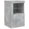Senkki LED-valoilla betoninharmaa 123x37x67 cm