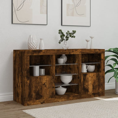 Senkki LED-valoilla savutammi 123x37x67 cm