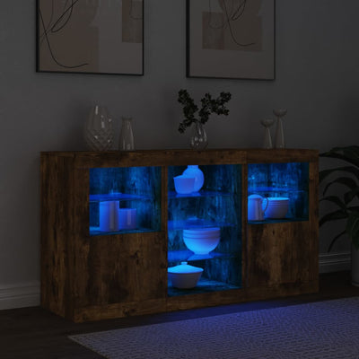 Senkki LED-valoilla savutammi 123x37x67 cm