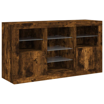 Senkki LED-valoilla savutammi 123x37x67 cm