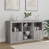 Senkki LED-valoilla harmaa Sonoma 123x37x67 cm