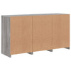 Senkki LED-valoilla harmaa Sonoma 123x37x67 cm