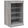 Senkki LED-valoilla harmaa Sonoma 123x37x67 cm