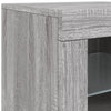 Senkki LED-valoilla harmaa Sonoma 123x37x67 cm