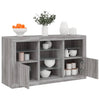 Senkki LED-valoilla harmaa Sonoma 123x37x67 cm