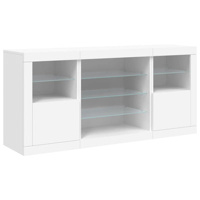 Senkki LED-valoilla valkoinen 142,5x37x67 cm