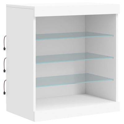 Senkki LED-valoilla valkoinen 142,5x37x67 cm