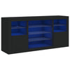 Senkki LED-valoilla musta 142,5x37x67 cm