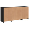 Senkki LED-valoilla musta 142,5x37x67 cm