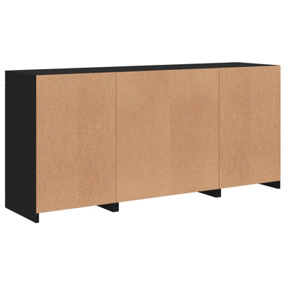 Senkki LED-valoilla musta 142,5x37x67 cm