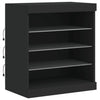 Senkki LED-valoilla musta 142,5x37x67 cm