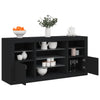 Senkki LED-valoilla musta 142,5x37x67 cm