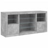 Senkki LED-valoilla betoninharmaa 142,5x37x67 cm