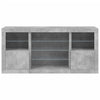 Senkki LED-valoilla betoninharmaa 142,5x37x67 cm