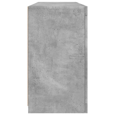 Senkki LED-valoilla betoninharmaa 142,5x37x67 cm