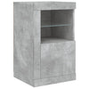Senkki LED-valoilla betoninharmaa 142,5x37x67 cm