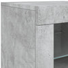 Senkki LED-valoilla betoninharmaa 142,5x37x67 cm