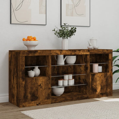 Senkki LED-valoilla savutammi 142,5x37x67 cm