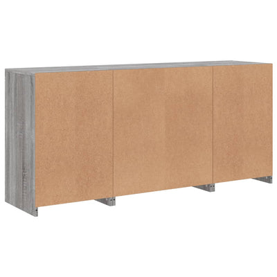 Senkki LED-valoilla harmaa Sonoma 142,5x37x67 cm