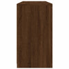 Senkki LED-valoilla ruskea tammi 142,5x37x67 cm