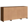Senkki LED-valoilla ruskea tammi 142,5x37x67 cm