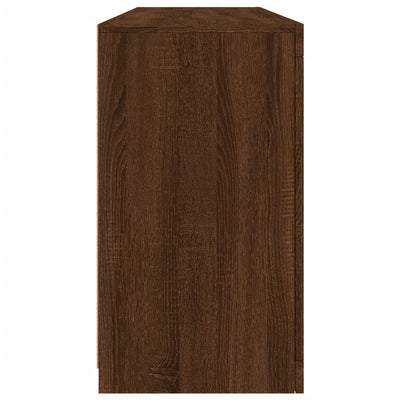 Senkki LED-valoilla ruskea tammi 163x37x67 cm
