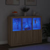 Senkit LED-valoilla 3 kpl Sonoma-tammi tekninen puu