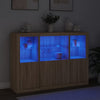 Senkit LED-valoilla 3 kpl Sonoma-tammi tekninen puu
