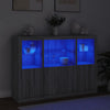 Senkit LED-valoilla 3 kpl harmaa Sonoma tekninen puu