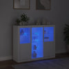 Senkki LED-valoilla 3 kpl valkoinen tekninen puu