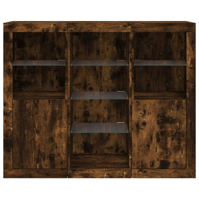 Senkit led-valoilla Govorel (3 kpl savutammi puinen)