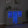 Senkit LED-valoilla 3 kpl harmaa Sonoma tekninen puu