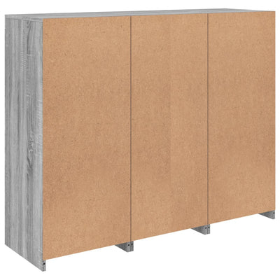 Harmaa senkit led-valoilla Govorel 3 kpl (sonoma puinen)