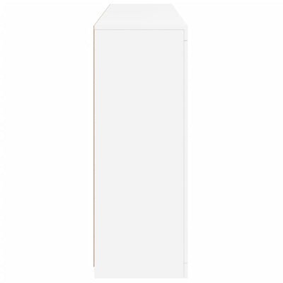 Senkki LED-valoilla 3 kpl valkoinen tekninen puu