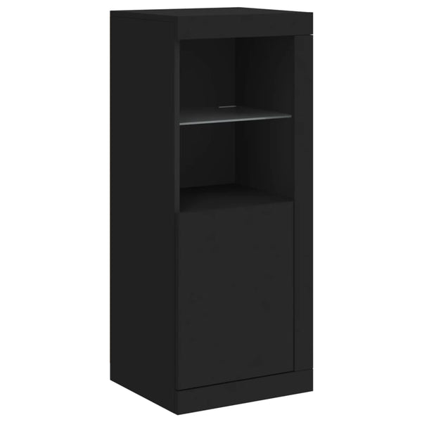 Senkit LED-valoilla 3 kpl musta tekninen puu