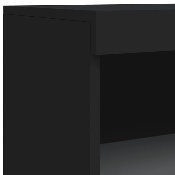 Senkit LED-valoilla 3 kpl musta tekninen puu