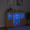 Senkit LED-valoilla 3 kpl Sonoma-tammi tekninen puu