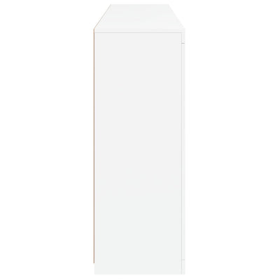 Senkki LED-valoilla 3 kpl valkoinen tekninen puu