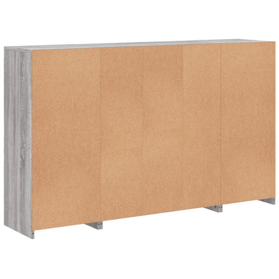 Senkit LED-valoilla 3 kpl harmaa Sonoma tekninen puu