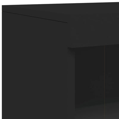 Senkki LED-valoilla musta 162x37x100 cm