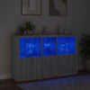 Harmaa senkki led-valoilla Dumitrean 162x37x100cm